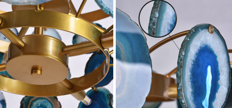 Люстра Agate Burst Chandelier 3 Round blue Люстра Agate Burst Chandelier 3 Round blue - Loft-Concept в Липецке