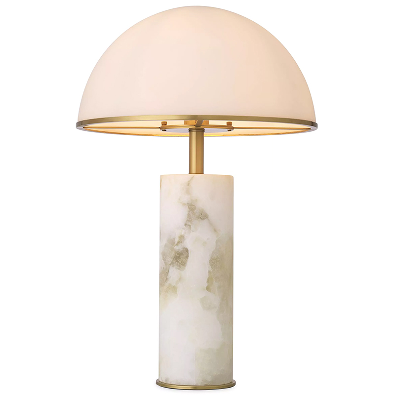 Настольная лампа Eichholtz Table Lamp Vaneta Белое матовое стекло Латунь Настольная лампа Eichholtz Table Lamp Vaneta Белое матовое стекло Латунь в Липецке | Loft Concept