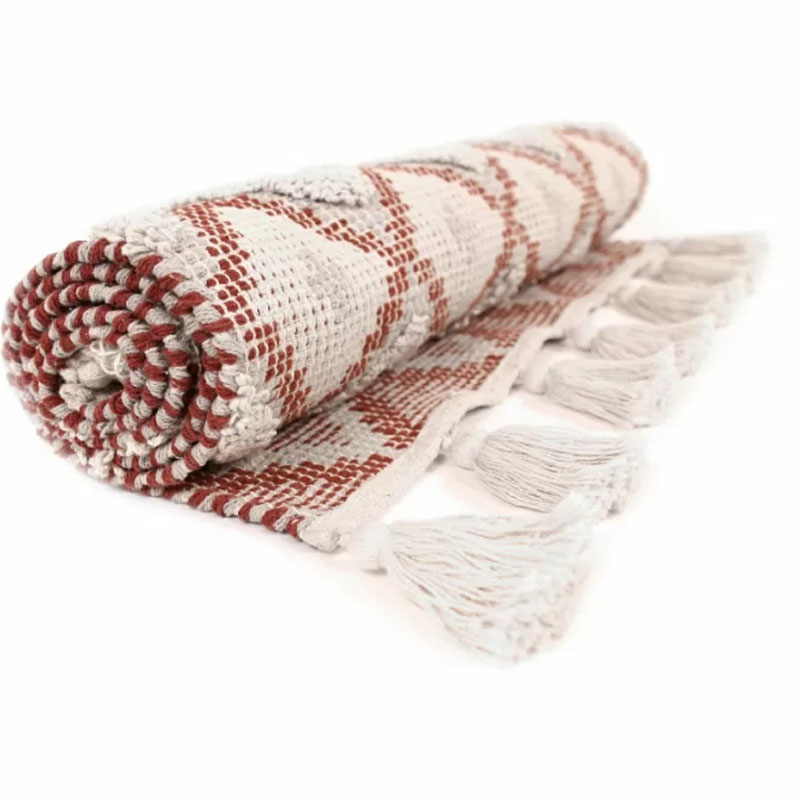 Ковер Juvenal Carpet 100% хлопок Бургундский красный Ковер Juvenal Carpet 100% хлопок Бургундский красный в Липецке | Loft Concept