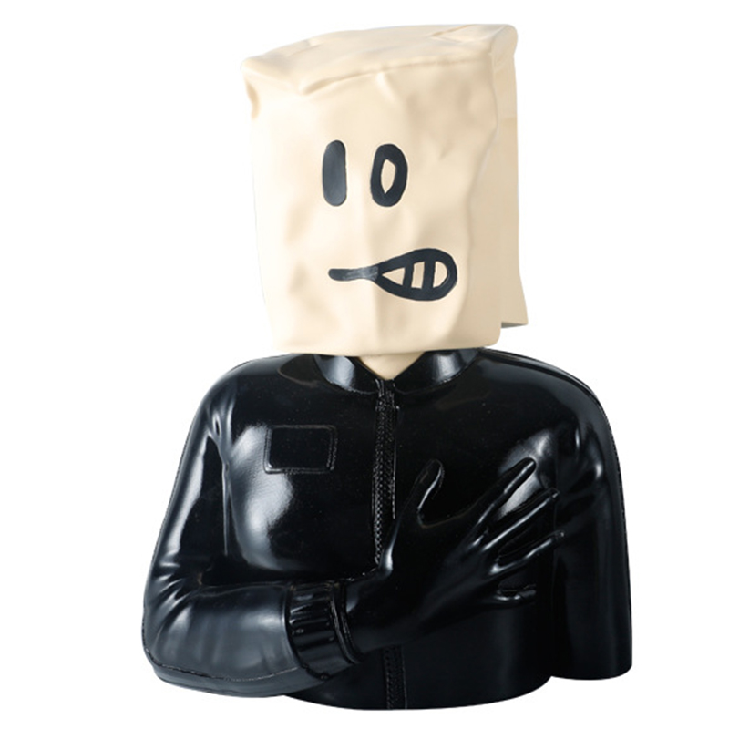 Статуэтка Banksy Package on Head Черный Бежевый Статуэтка Banksy Package on Head Черный Бежевый в Липецке | Loft Concept