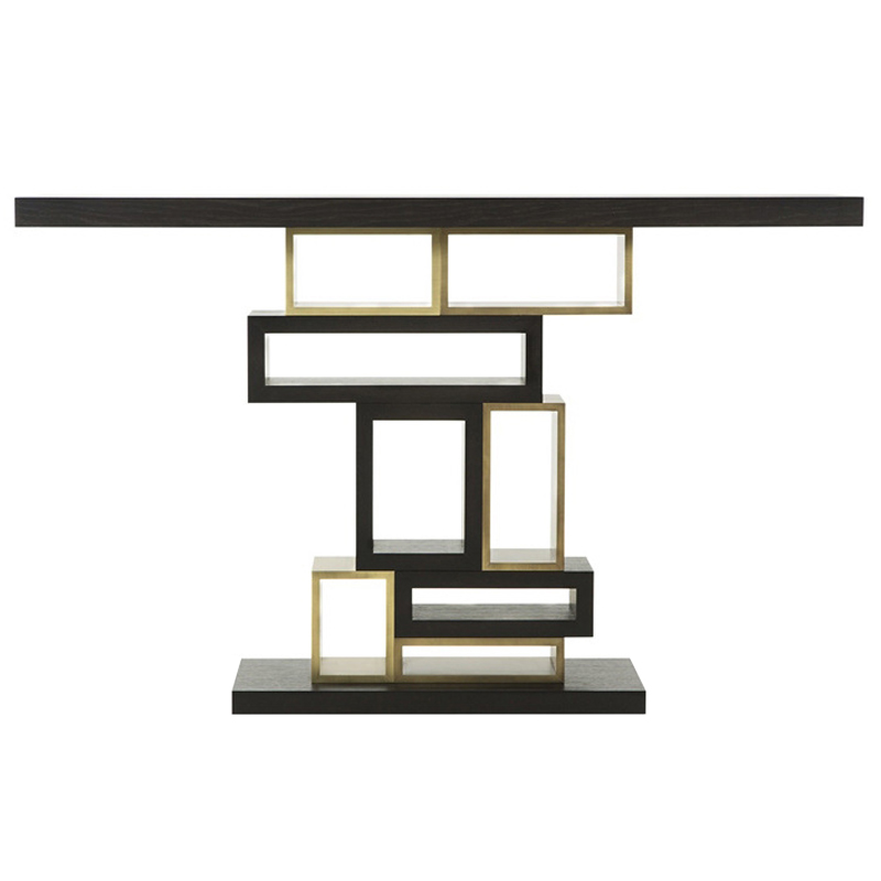 Консоль Rectangles Console Table Коричневый Латунь Консоль Rectangles Console Table Коричневый Латунь в Липецке | Loft Concept