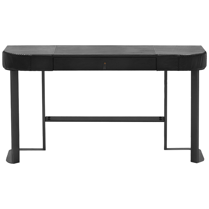 Рабочий стол Hart Leather Desk Черный Рабочий стол Hart Leather Desk Черный в Липецке | Loft Concept