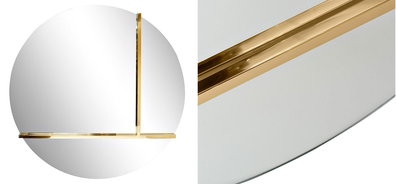 Зеркало круглое с золотом Rook - фото