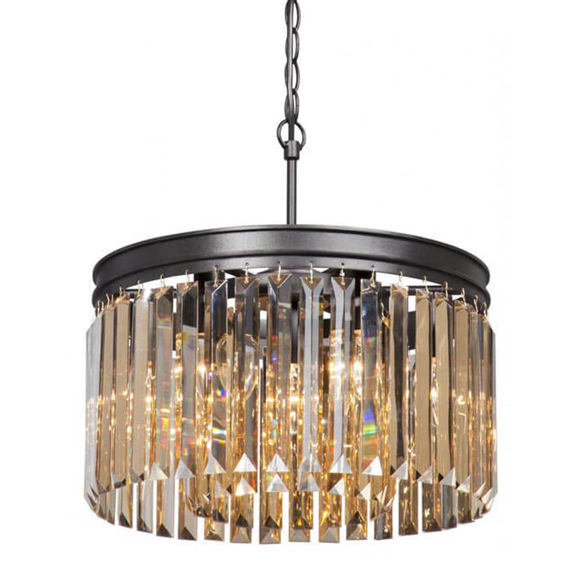 Люстра RH Rhys Amber GLASSS Prism Round Chandelier Янтарное стекло 40 Черный матовый Люстра RH Rhys Amber GLASSS Prism Round Chandelier Янтарное стекло 40 Черный матовый в Липецке | Loft Concept