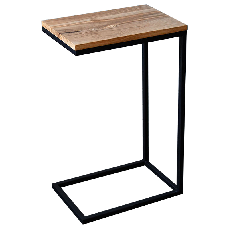 Приставной стол Hanson Industrial Metal Rust Side Table Светлый дуб Черный Приставной стол Hanson Industrial Metal Rust Side Table Светлый дуб Черный в Липецке | Loft Concept