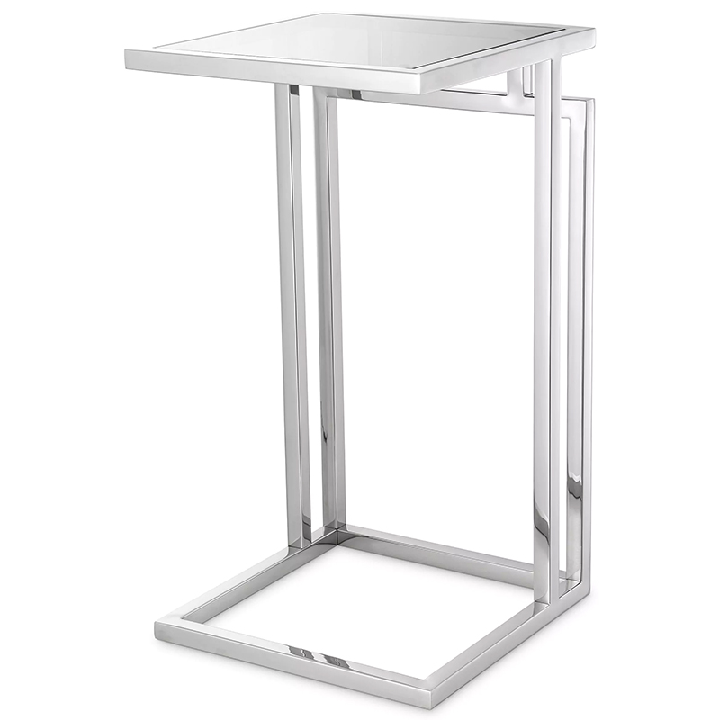 Приставной стол Eichholtz Side Table Marcus Chrome Стекло Смок Хром Приставной стол Eichholtz Side Table Marcus Chrome Стекло Смок Хром в Липецке | Loft Concept