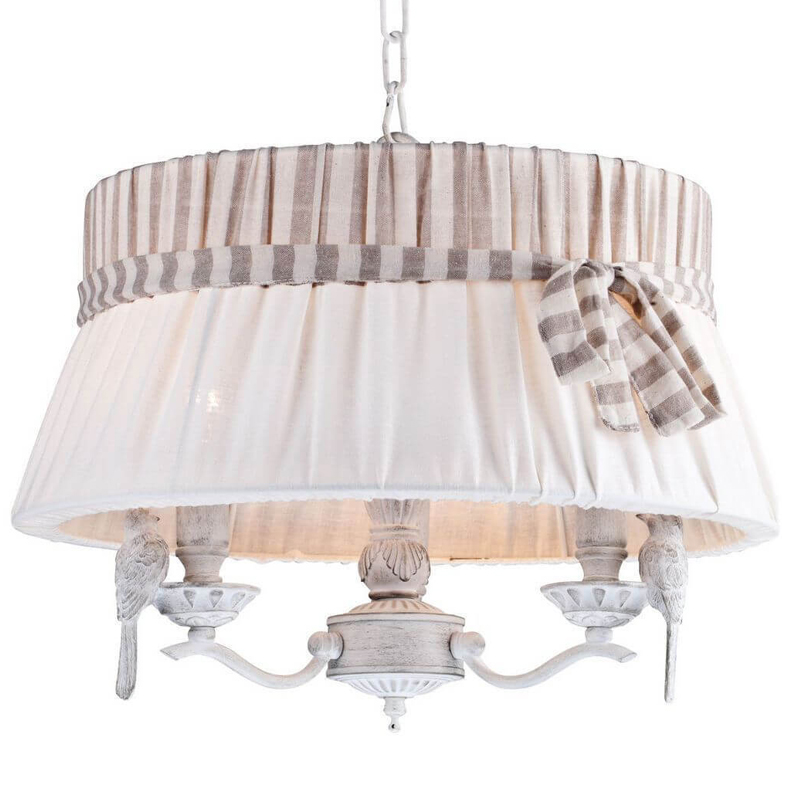 Люстра Refined Provence Chandelier round Белый Бежевый Люстра Refined Provence Chandelier round Белый Бежевый в Липецке | Loft Concept