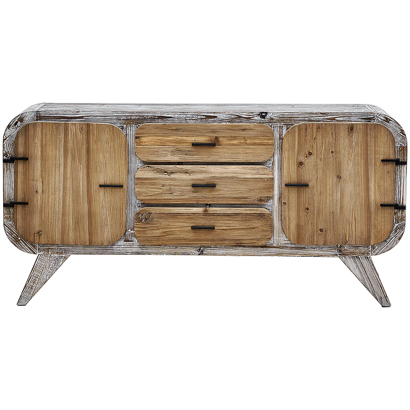 Комод в стиле Лофт Kelowm chest of drawers с 3-мя ящиками и 2-мя дверцами Древесина Дерево Серый Черный Комод в стиле Лофт Kelowm chest of drawers с 3-мя ящиками и 2-мя дверцами Древесина Дерево Серый Черный в Липецке | Loft Concept