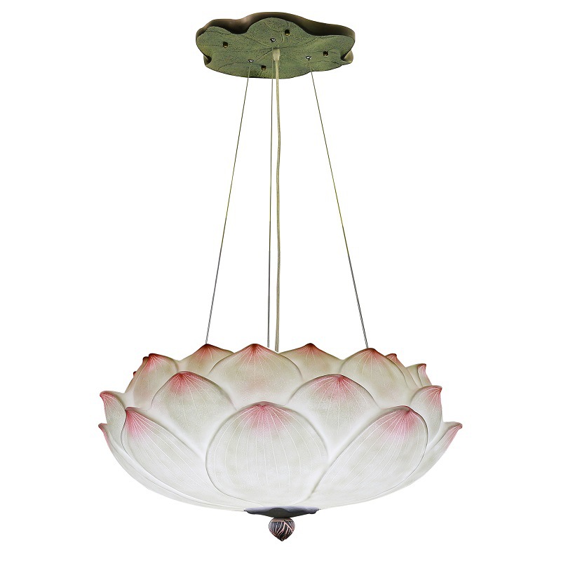 Люстра Pink Lotus Chandelier Белый Розовый пастельный Люстра Pink Lotus Chandelier Белый Розовый пастельный в Липецке | Loft Concept