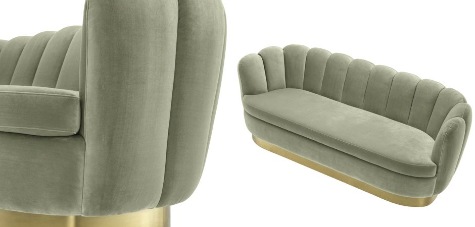 Диван Eichholtz Sofa Mirage pistache green Диван Eichholtz Sofa Mirage pistache green - Loft-Concept в Липецке