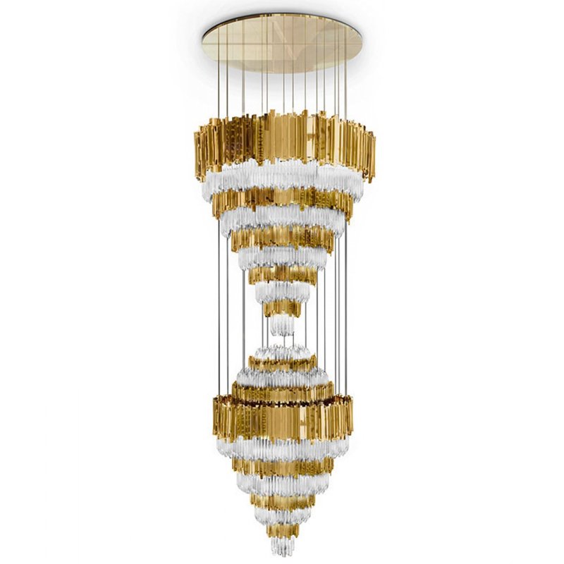 Люстра Luxxu Empire Chandelier XL Глянцевое золото Прозрачное Стекло Люстра Luxxu Empire Chandelier XL Глянцевое золото Прозрачное Стекло в Липецке | Loft Concept