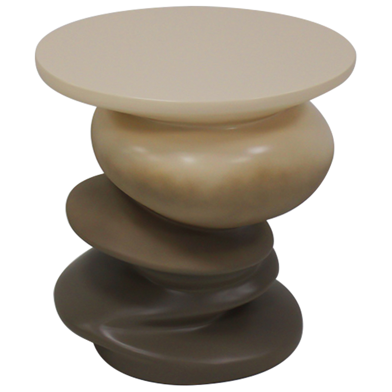Приставной стол Stacked Stones Side Table Бежевый Коричневый Приставной стол Stacked Stones Side Table Бежевый Коричневый в Липецке | Loft Concept