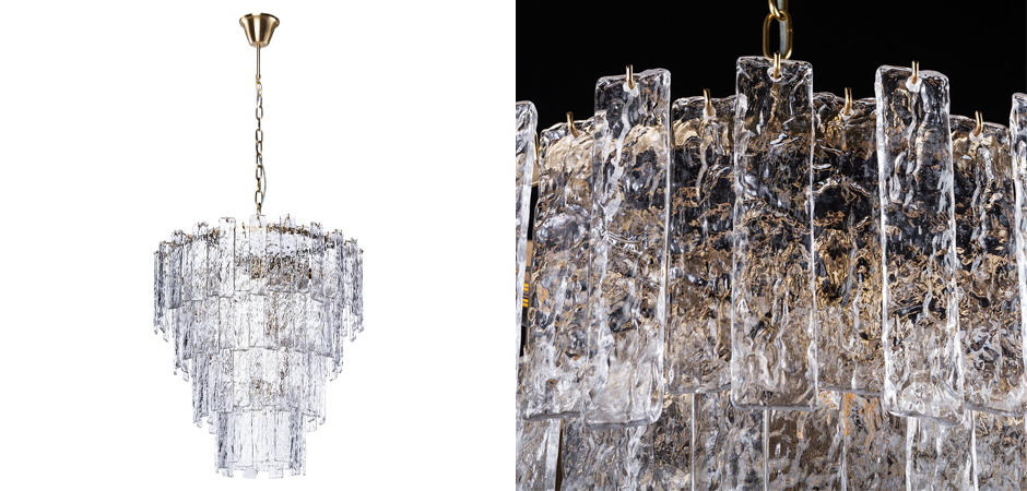 Люстра Iceberg Glass Maxi с Рельефным стеклом Люстра Iceberg Glass Maxi с Рельефным стеклом - Loft-Concept в Липецке