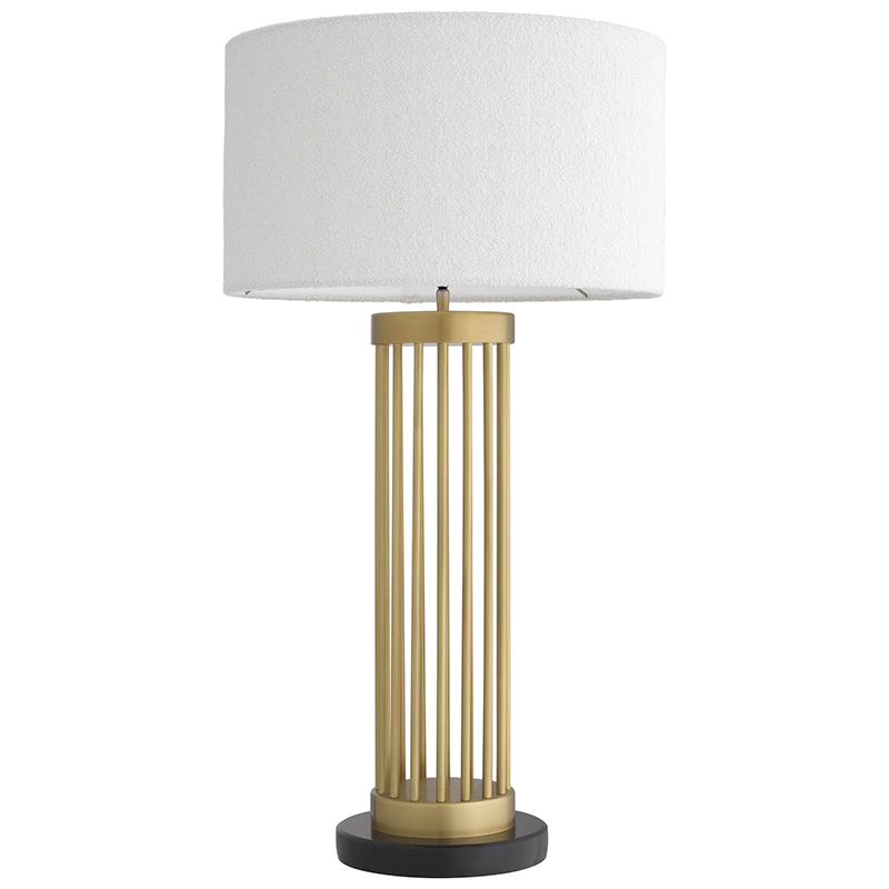 Настольная лампа Eichholtz Table Lamp Condo Brass Белый Латунь Черный Настольная лампа Eichholtz Table Lamp Condo Brass Белый Латунь Черный в Липецке | Loft Concept