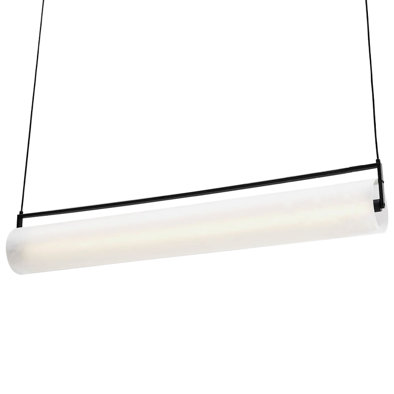 Дизайнерский линейный подвесной светильник CANVAS LINEAR HANGING LAMP Белый Черный Дизайнерский линейный подвесной светильник CANVAS LINEAR HANGING LAMP Белый Черный в Липецке | Loft Concept