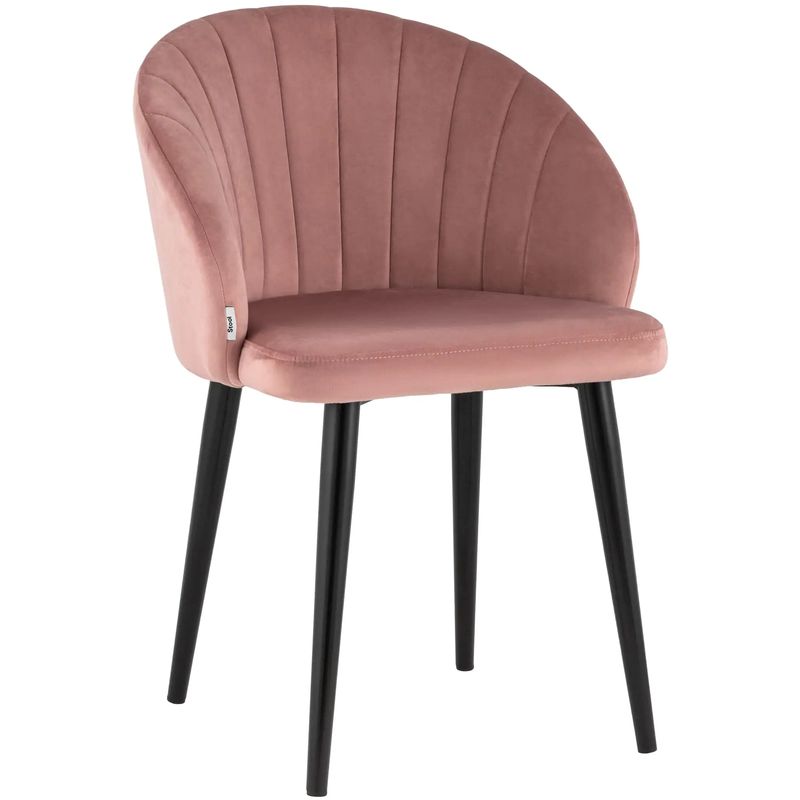 Стул Balsari Chair Пыльно-Розовый Велюр Розовый пастельный Черный Стул Balsari Chair Пыльно-Розовый Велюр Розовый пастельный Черный в Липецке | Loft Concept