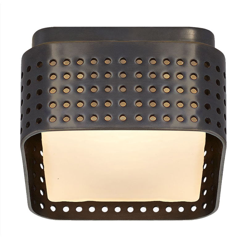 PRECISION Petite Flush Mount Black Черный матовый Прозрачный белый PRECISION Petite Flush Mount Black Черный матовый Прозрачный белый в Липецке | Loft Concept