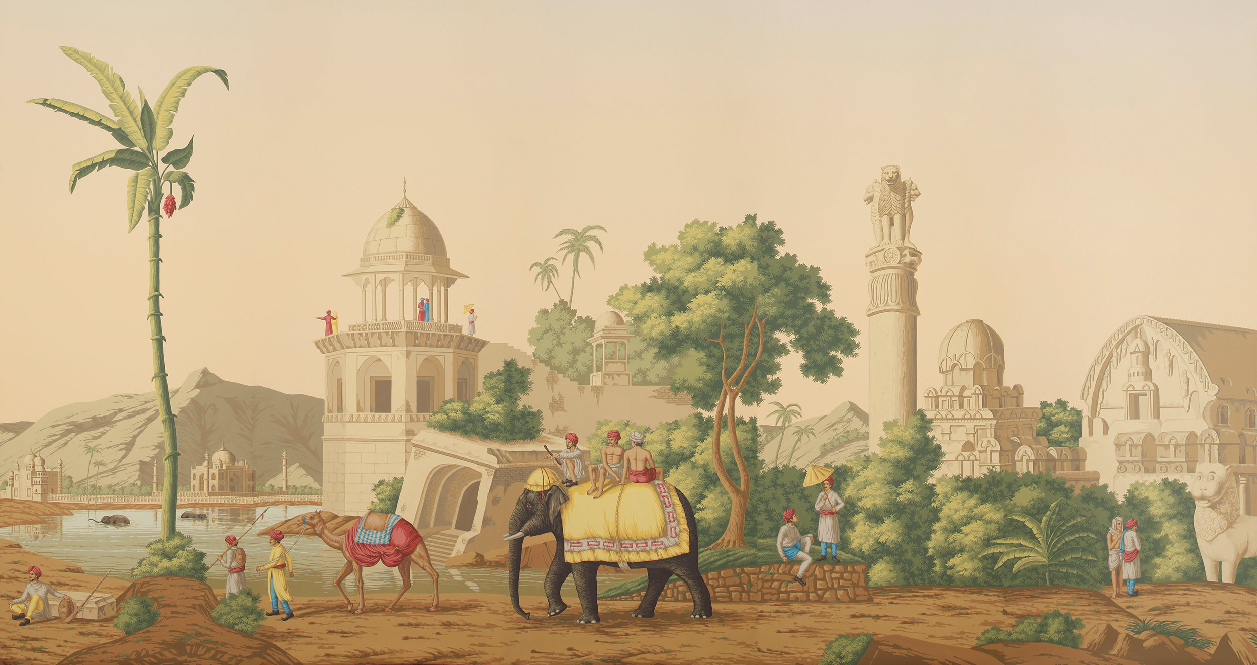 Обои ручная роспись Early Views of India on scenic paper Обои ручная роспись Early Views of India on scenic paper - постер Loft-Concept в Липецке