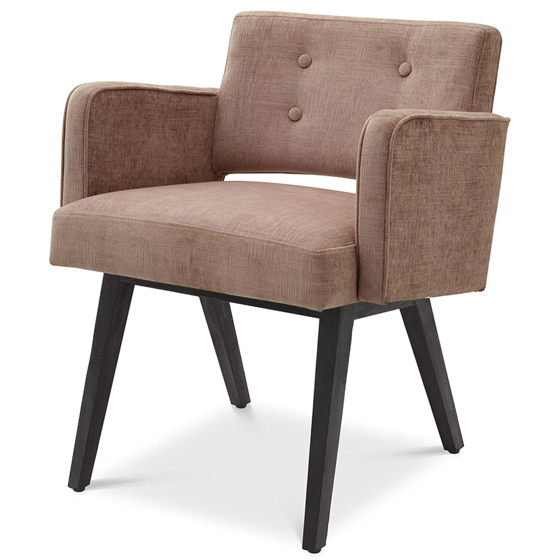 Стул Eichholtz Dining Chair Locarno Песочный Черный Стул Eichholtz Dining Chair Locarno Песочный Черный в Липецке | Loft Concept