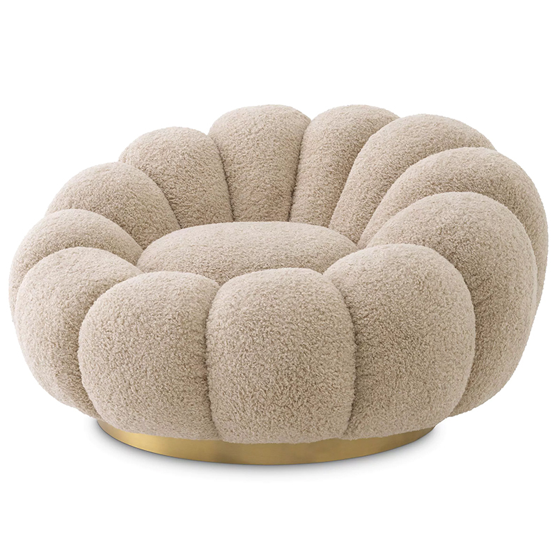 Кресло Eichholtz Swivel Chair Mello Canberra Sand Бежевый Латунь Кресло Eichholtz Swivel Chair Mello Canberra Sand Бежевый Латунь в Липецке | Loft Concept