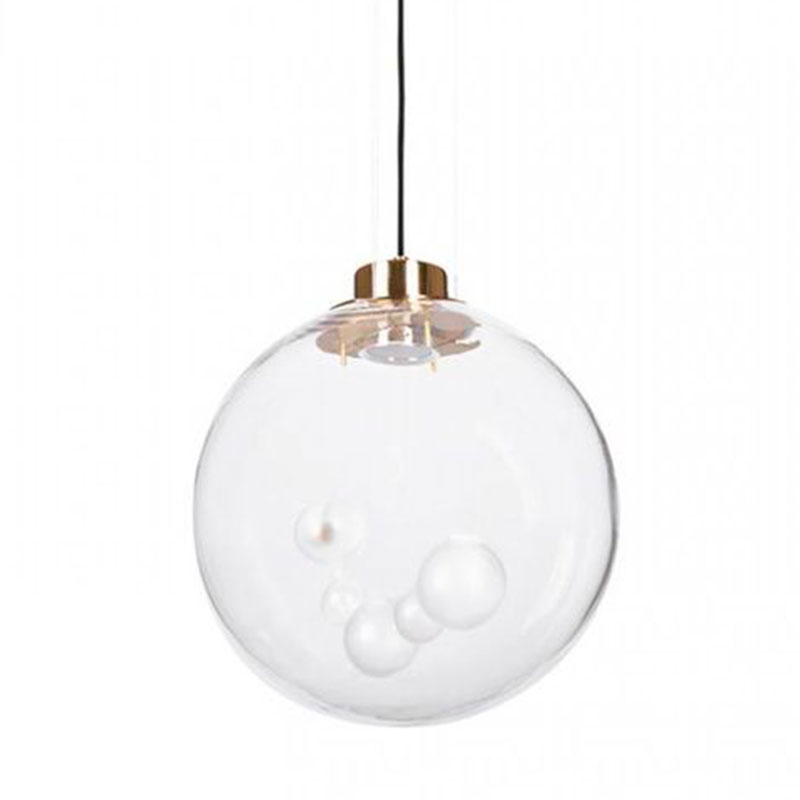 Подвесной светильник Lamps Inside Bubbles bottom round Золотой Прозрачный Подвесной светильник Lamps Inside Bubbles bottom round Золотой Прозрачный в Липецке | Loft Concept