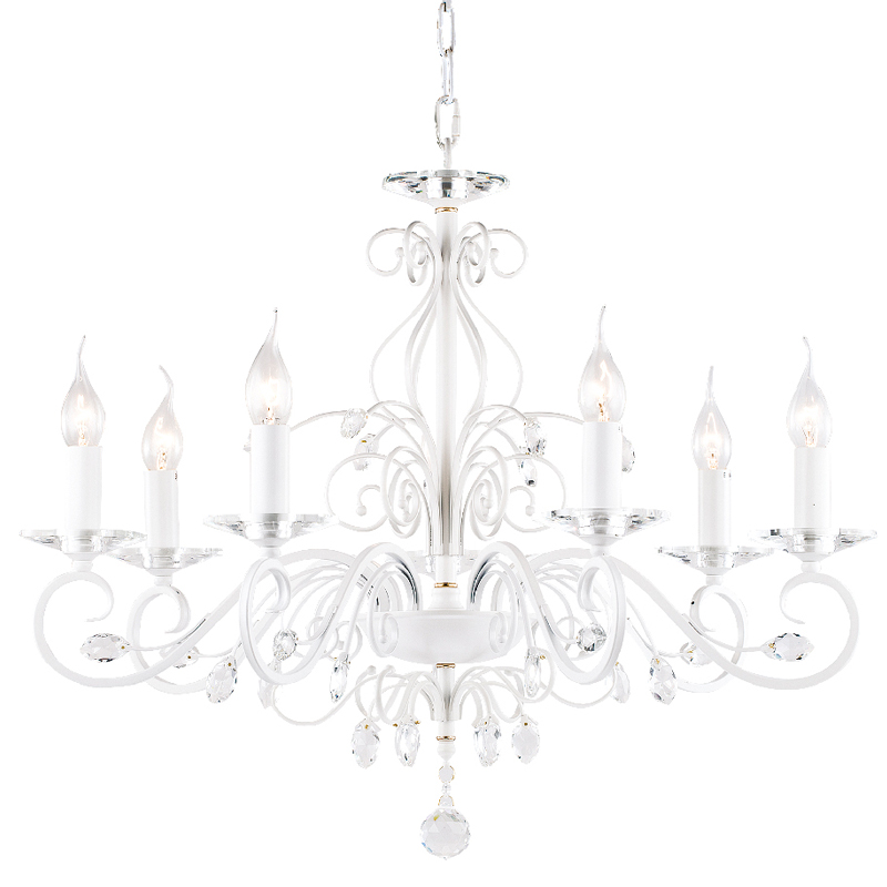 Люстра Magali Chandelier 72 Белый Прозрачный Люстра Magali Chandelier 72 Белый Прозрачный в Липецке | Loft Concept