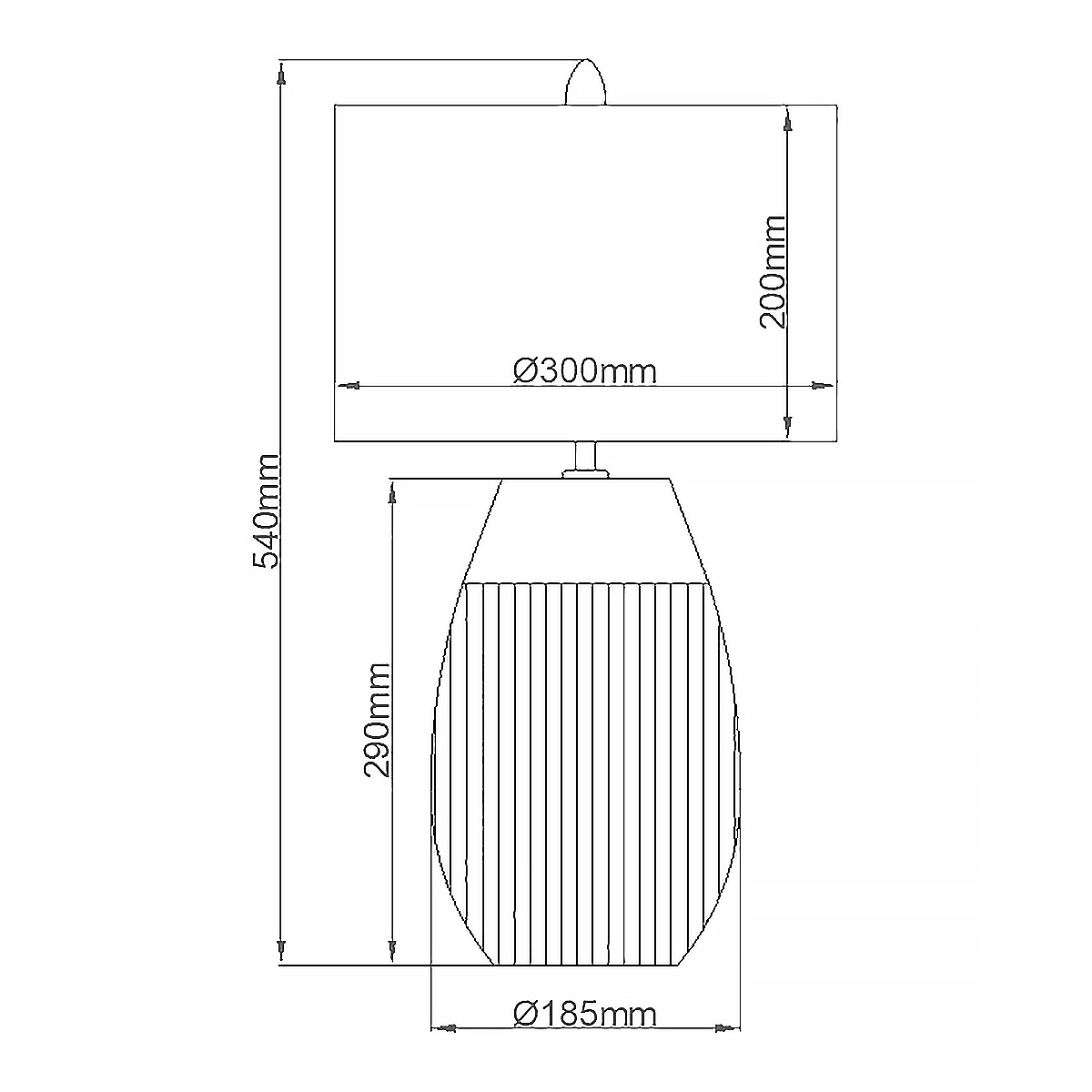 Настольная лампа с белым цилиндрическим абажуром и серебристым овальным основанием Quintiesse в Липецке