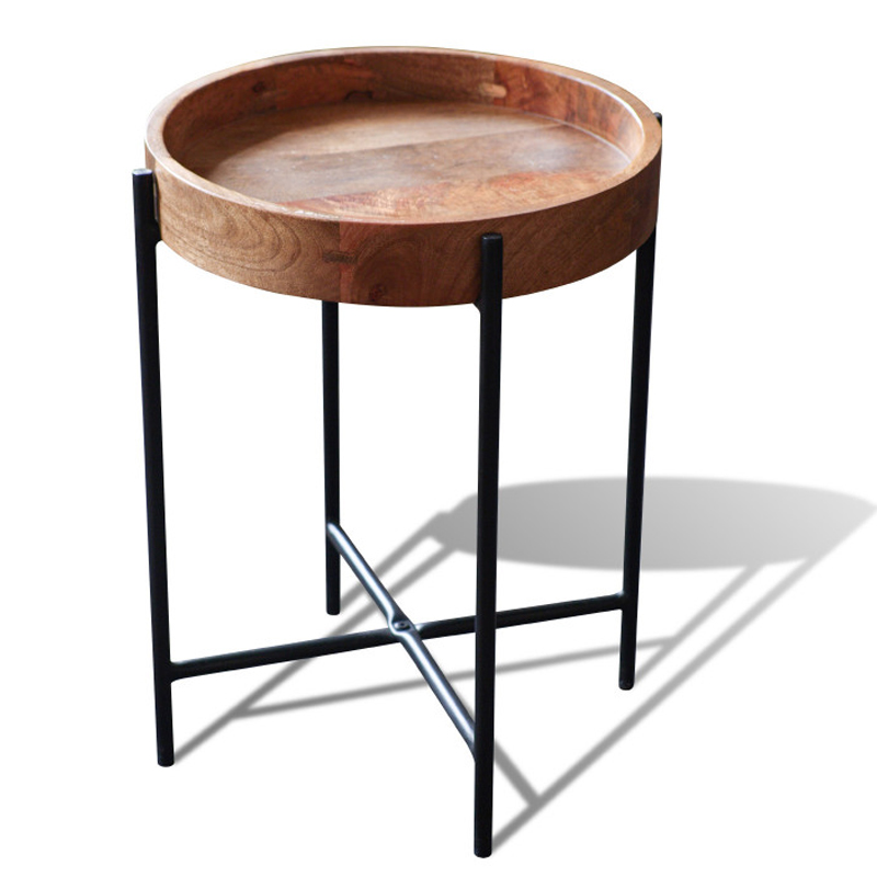 Приставной стол Darrick Side Table Черный Коричневый Приставной стол Darrick Side Table Черный Коричневый в Липецке | Loft Concept