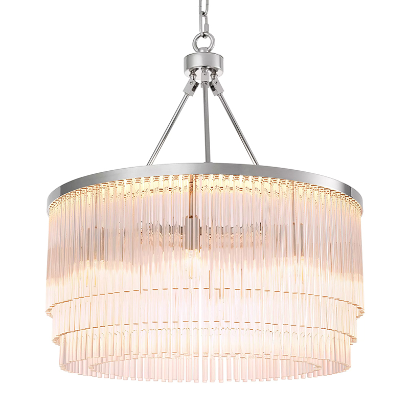 Люстра Eichholtz Chandelier Hector S Nickel Никель Прозрачное Стекло Люстра Eichholtz Chandelier Hector S Nickel Никель Прозрачное Стекло в Липецке | Loft Concept