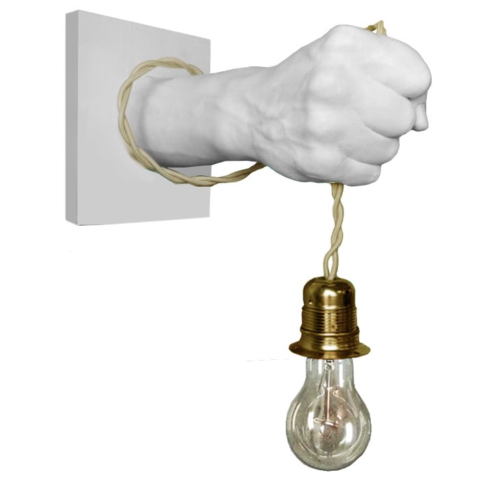 Бра Arm Sculpture Wall lamp Белый Бронза Бра Arm Sculpture Wall lamp Белый Бронза в Липецке | Loft Concept