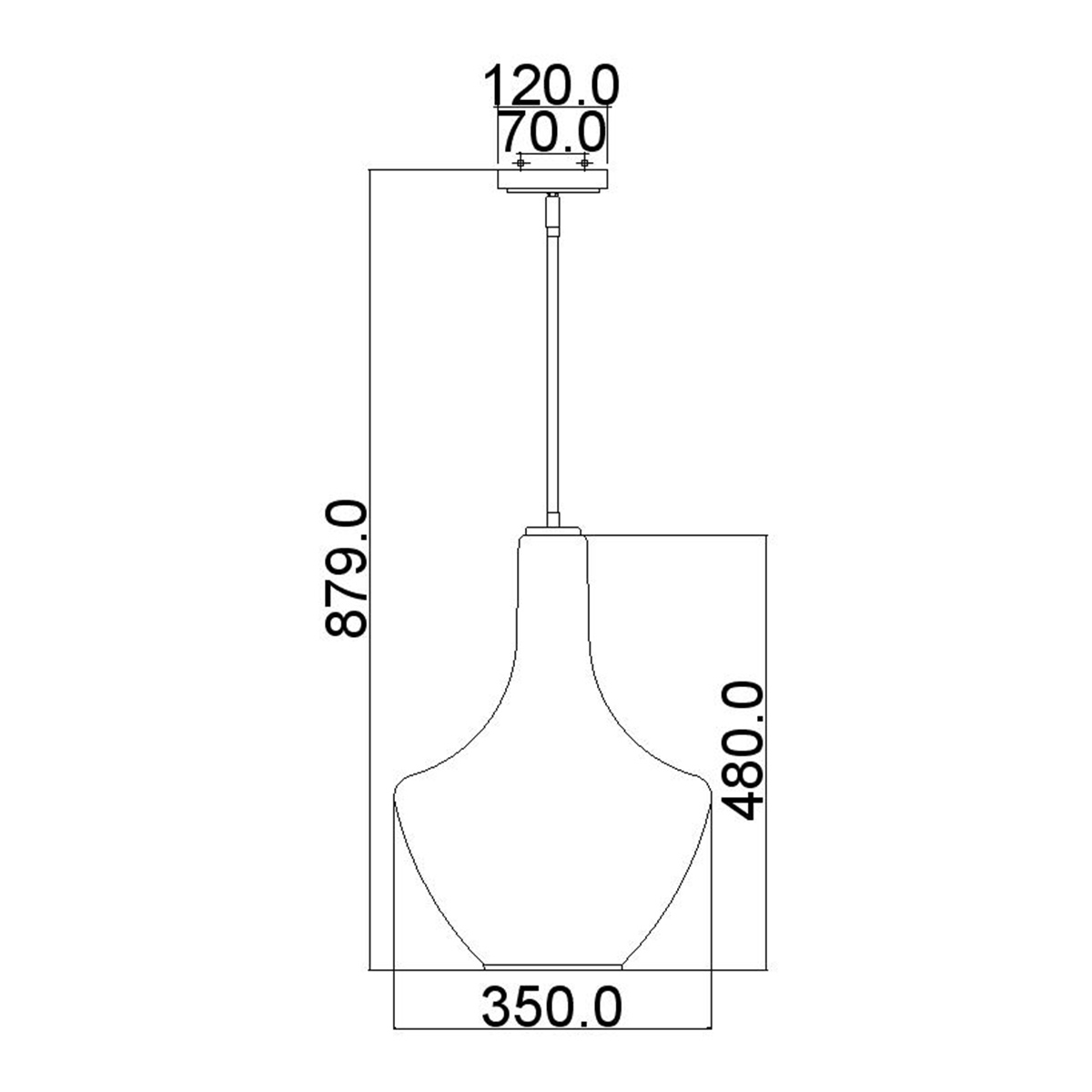 Подвесной светильник прозрачный стеклянный органической формы Kichler в Липецке