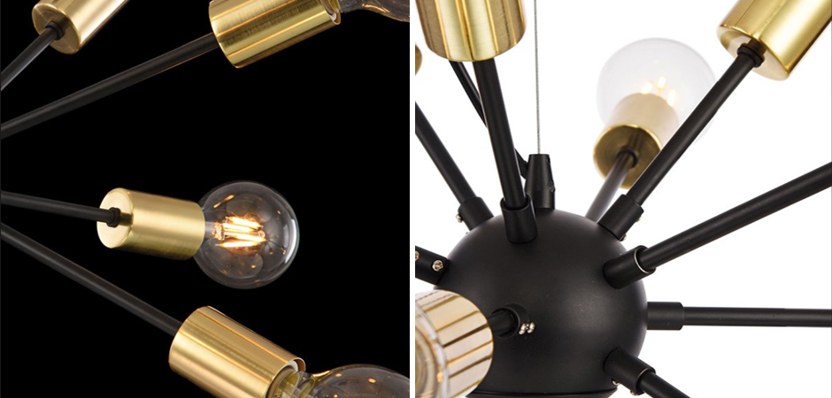 Люстра Sputnik 12 Black and Gold Люстра Sputnik 12 Black and Gold - Loft-Concept в Липецке