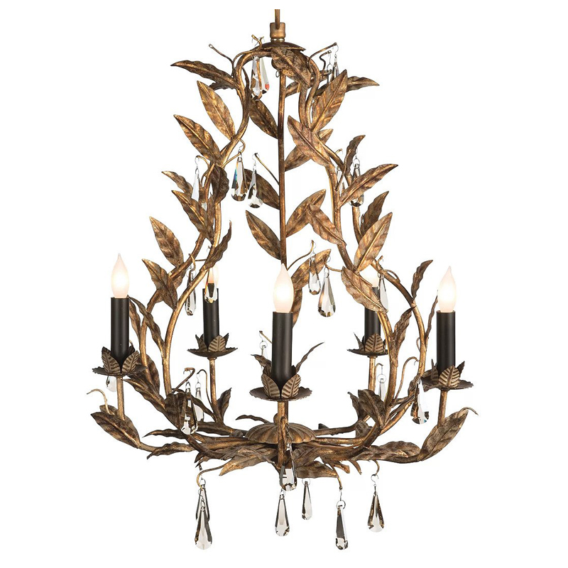 Люстра Onorada Chandelier antique gold Золотой Люстра Onorada Chandelier antique gold Золотой в Липецке | Loft Concept