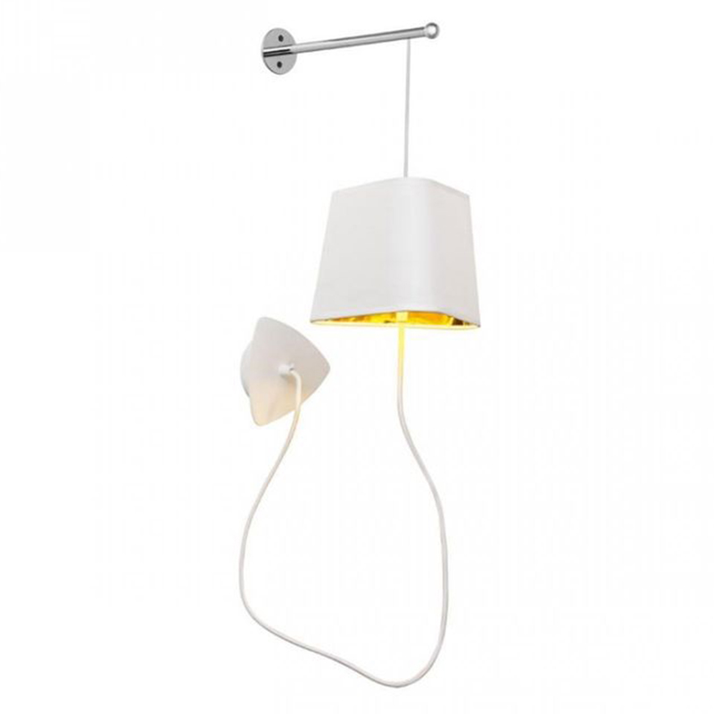 Бра Designheure Lighting White Wall Lamp Белый Золотой Бра Designheure Lighting White Wall Lamp Белый Золотой в Липецке | Loft Concept