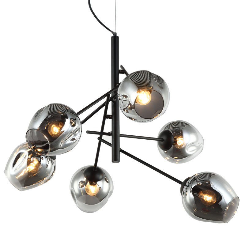 Люстра Branching Bubble Chandelier Vertical Gray Черный Серый (Gray) Люстра Branching Bubble Chandelier Vertical Gray Черный Серый (Gray) в Липецке | Loft Concept