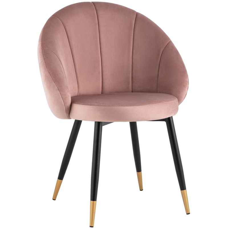 Стул Alberto Chair Розовый Велюр Розовый пастельный Черный Золотой Стул Alberto Chair Розовый Велюр Розовый пастельный Черный Золотой в Липецке | Loft Concept