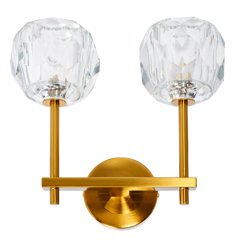 Бра RH Boule de Cristal Double Wall Lamp Gold матовое золото Бра RH Boule de Cristal Double Wall Lamp Gold матовое золото в Липецке | Loft Concept