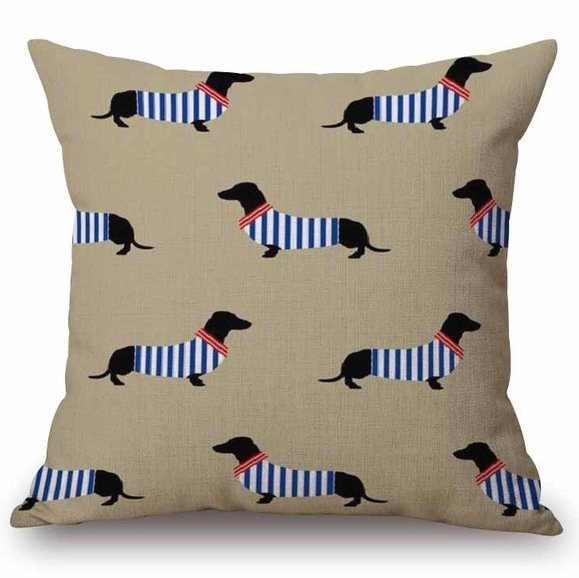 Декоративная подушка Dachshund Pattern Декоративная подушка Dachshund Pattern в Липецке | Loft Concept