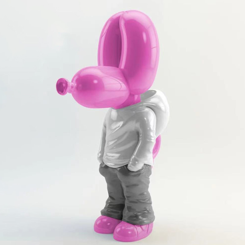 Статуэтка Pink Balloon Dog Розовый Белый Серый Статуэтка Pink Balloon Dog Розовый Белый Серый в Липецке | Loft Concept