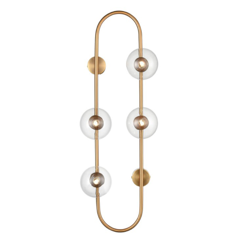Бра HOOP WALL Lamp Gold Transparent 4 Золотой Прозрачное Стекло Бра HOOP WALL Lamp Gold Transparent 4 Золотой Прозрачное Стекло в Липецке | Loft Concept