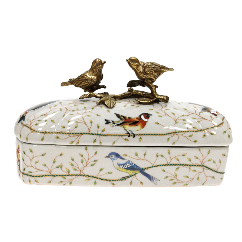 Шкатулка Bronze and Color Birds Box Мульти Бронза Шкатулка Bronze and Color Birds Box Мульти Бронза в Липецке | Loft Concept