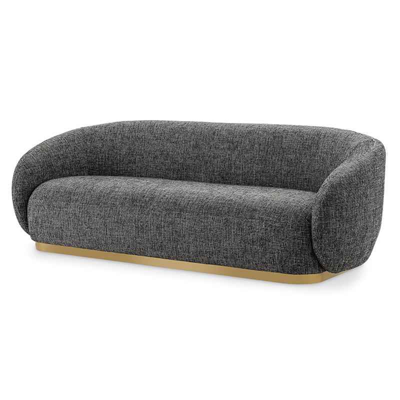 Диван Eichholtz Sofa Brice Rocat Black Черный Серый Латунь Диван Eichholtz Sofa Brice Rocat Black Черный Серый Латунь в Липецке | Loft Concept