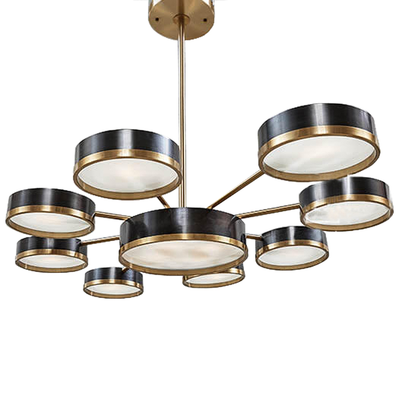 Люстра Ethelind Chandeliers Черный Латунь Белый Люстра Ethelind Chandeliers Черный Латунь Белый в Липецке | Loft Concept