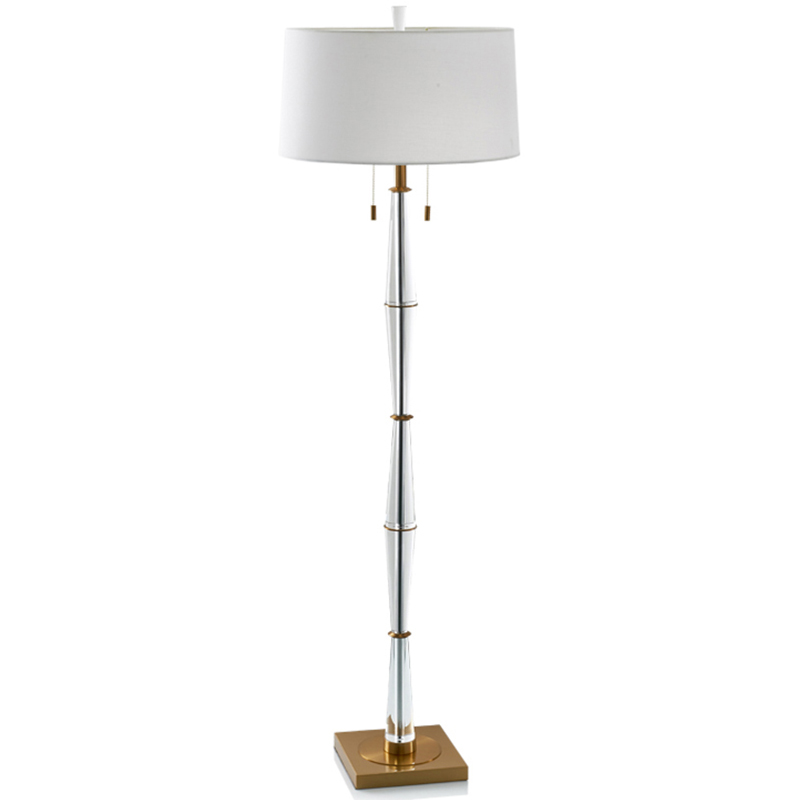 Торшер Transparent Atlant Floor Lamp Прозрачный Белый Латунь Торшер Transparent Atlant Floor Lamp Прозрачный Белый Латунь в Липецке | Loft Concept
