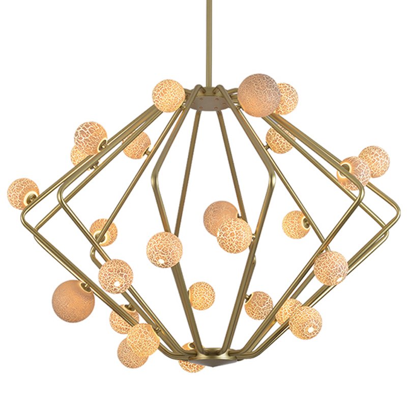 Люстра Cherry Bomb Cage Chandelier CB.29.01 Латунь Бежевый в Липецке | Loft Concept 