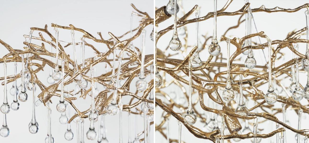 Люстра Crystal Drops bright Gold - фото №3