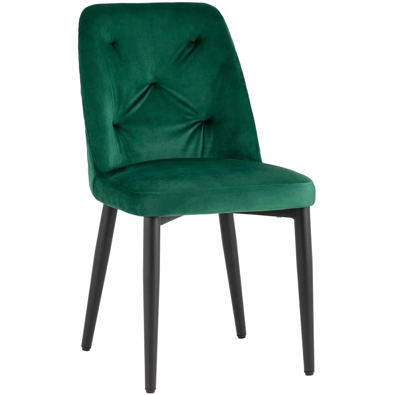 Стул Emma Chair Зеленый Велюр Зеленый Черный Стул Emma Chair Зеленый Велюр Зеленый Черный в Липецке | Loft Concept