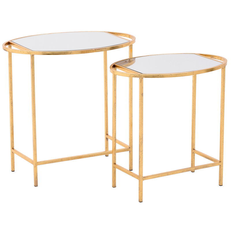 Комплект приставных столов Neria Table Винтажное Светлое Золото Комплект приставных столов Neria Table Винтажное Светлое Золото в Липецке | Loft Concept