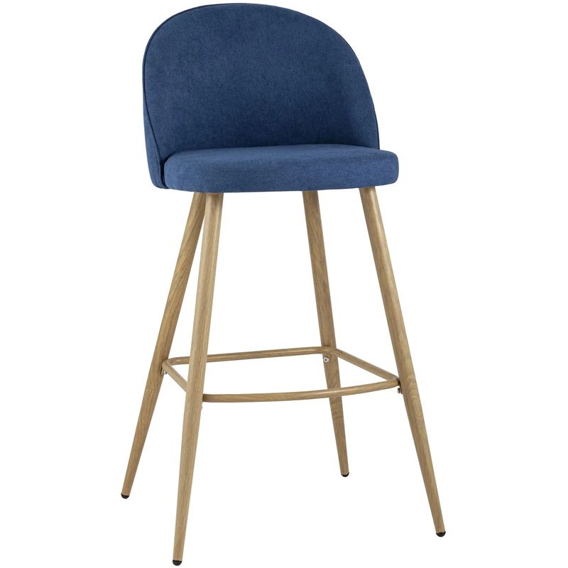 Барный Стул Miruna Chair Синий Шенилл Синий Древесина Барный Стул Miruna Chair Синий Шенилл Синий Древесина в Липецке | Loft Concept