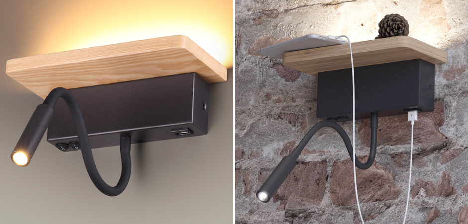 Бра Shirk Черное с USB входом Бра Shirk Черное с USB входом - Loft-Concept в Липецке